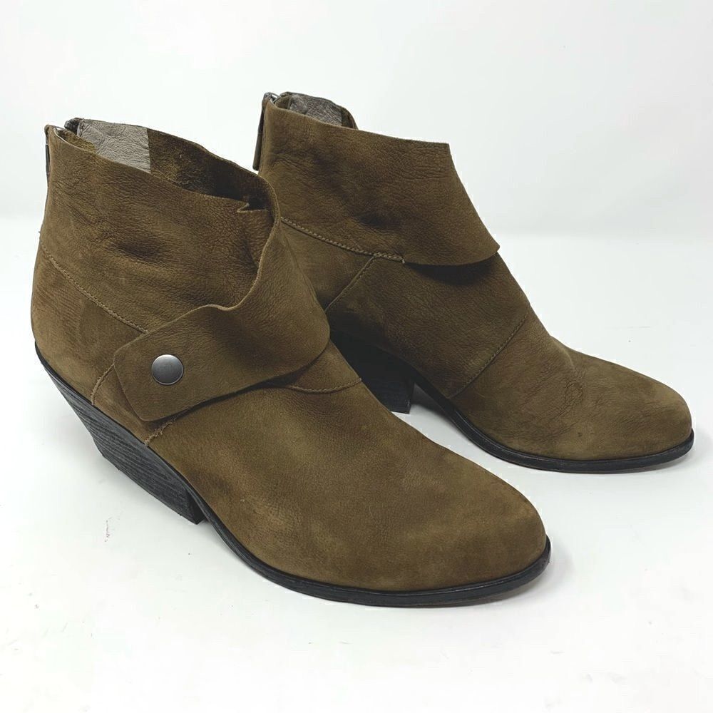Eileen Fisher Brown Suede Wedge Booties  Size 7.5